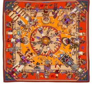 Rare Hermes Kachina silk and cashmere scarf / shawl. Absolutely gorgeous!